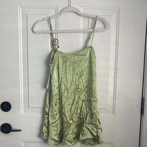 Princess Polly Light Green Satin Dress